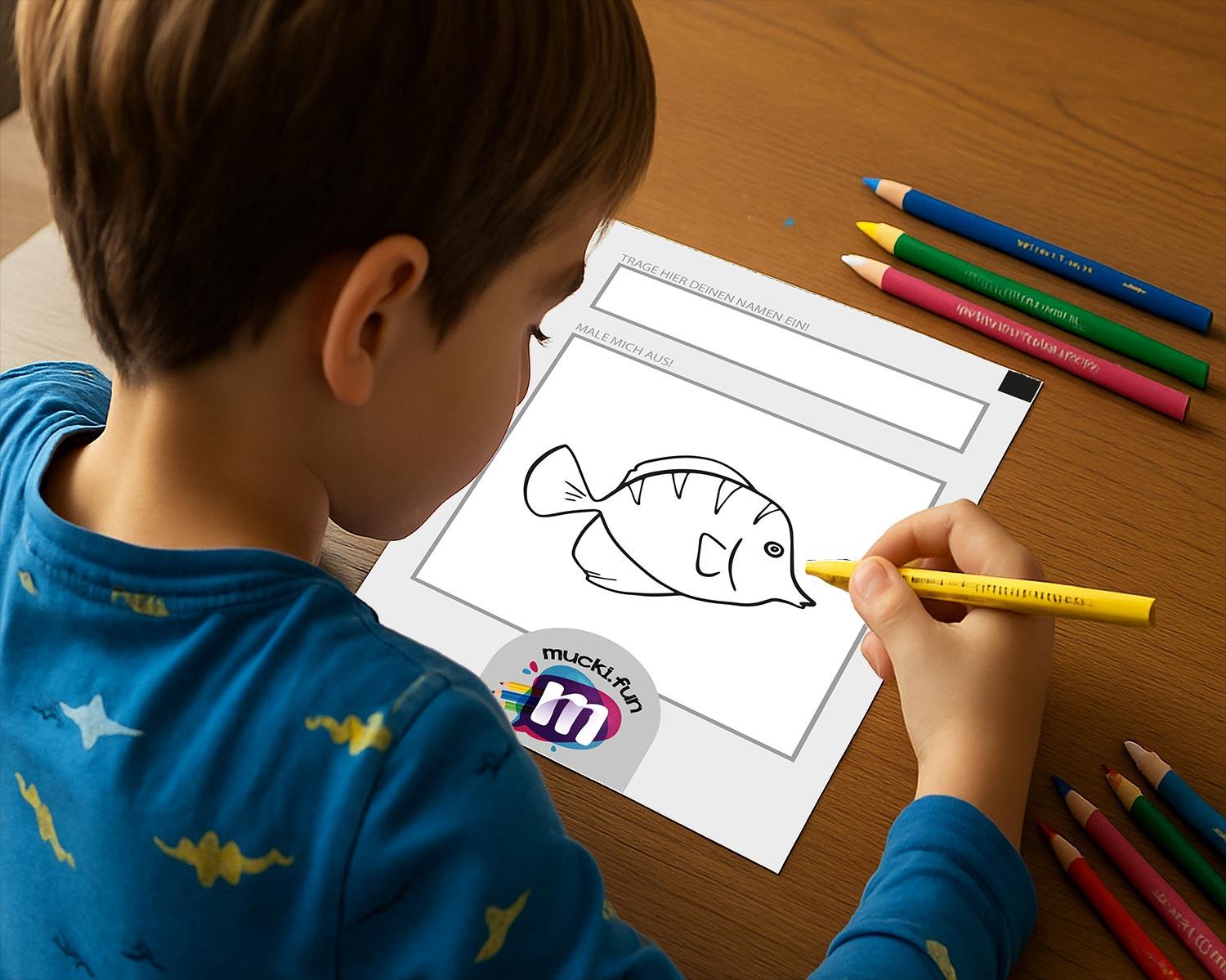 Ausmalspass für Kinder, Fancam, Online Selfie Galerie, mucki.fun